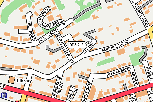 DD5 2JF map - OS OpenMap – Local (Ordnance Survey)