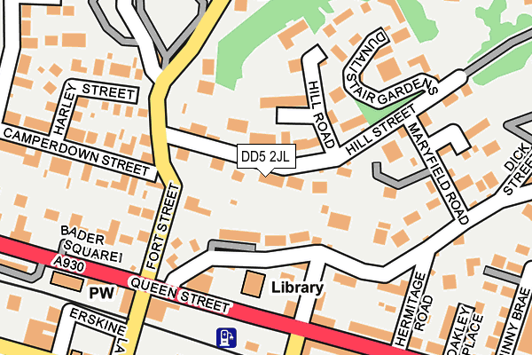 DD5 2JL map - OS OpenMap – Local (Ordnance Survey)