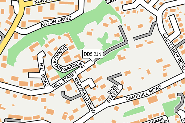 DD5 2JN map - OS OpenMap – Local (Ordnance Survey)