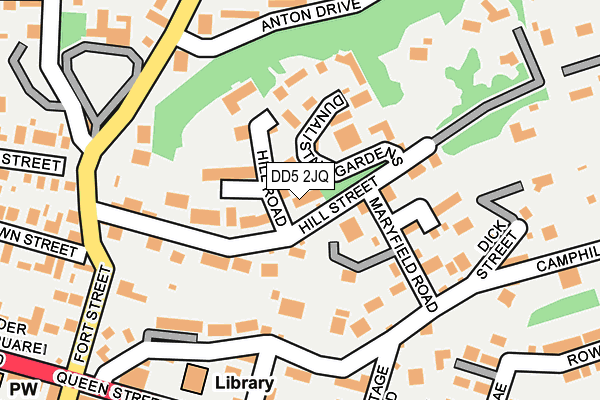 DD5 2JQ map - OS OpenMap – Local (Ordnance Survey)