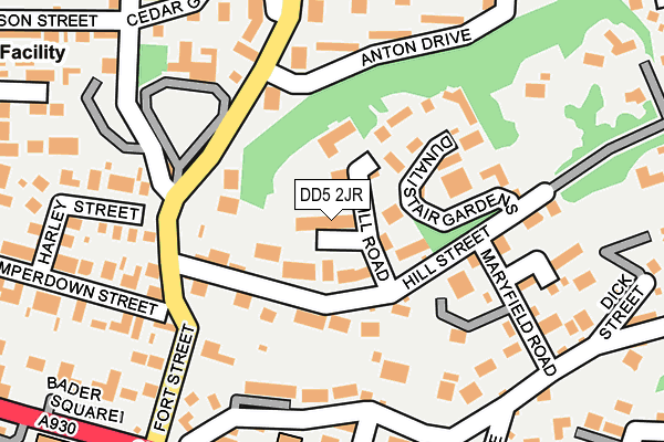 DD5 2JR map - OS OpenMap – Local (Ordnance Survey)