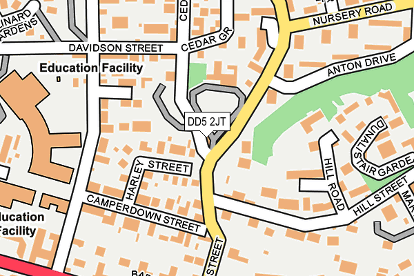 DD5 2JT map - OS OpenMap – Local (Ordnance Survey)