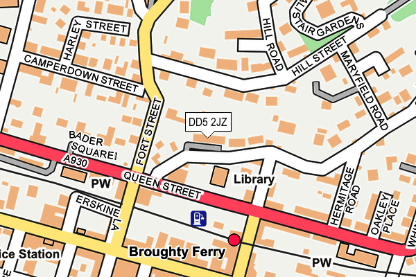 DD5 2JZ map - OS OpenMap – Local (Ordnance Survey)