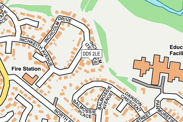 DD5 2LE map - OS OpenMap – Local (Ordnance Survey)