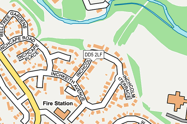 DD5 2LF map - OS OpenMap – Local (Ordnance Survey)