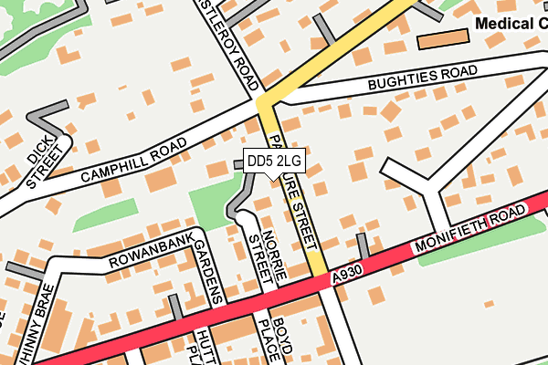 DD5 2LG map - OS OpenMap – Local (Ordnance Survey)