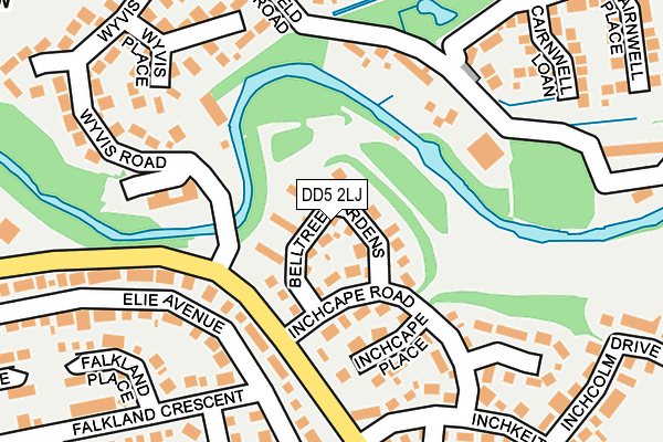 DD5 2LJ map - OS OpenMap – Local (Ordnance Survey)