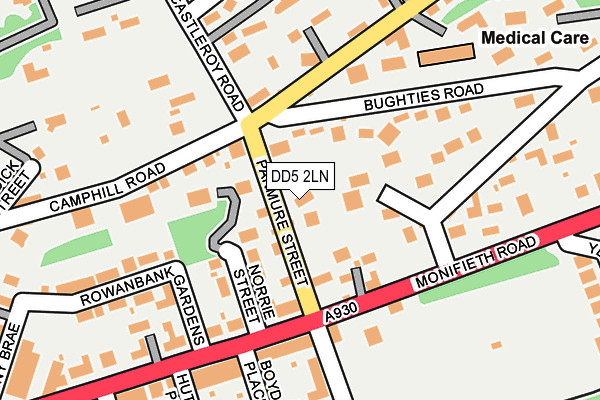 DD5 2LN map - OS OpenMap – Local (Ordnance Survey)