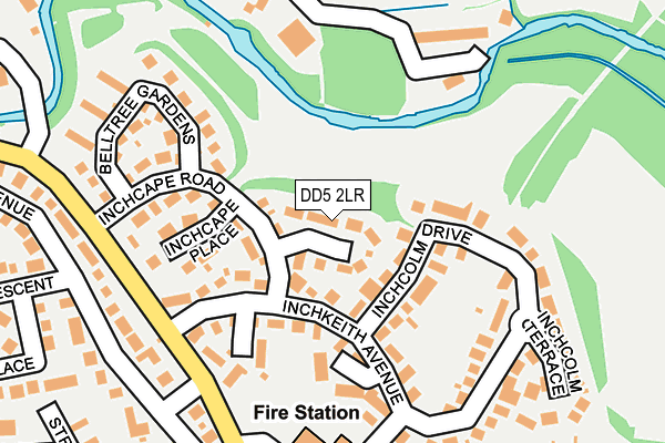 DD5 2LR map - OS OpenMap – Local (Ordnance Survey)