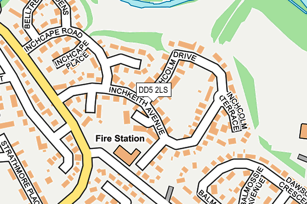 DD5 2LS map - OS OpenMap – Local (Ordnance Survey)