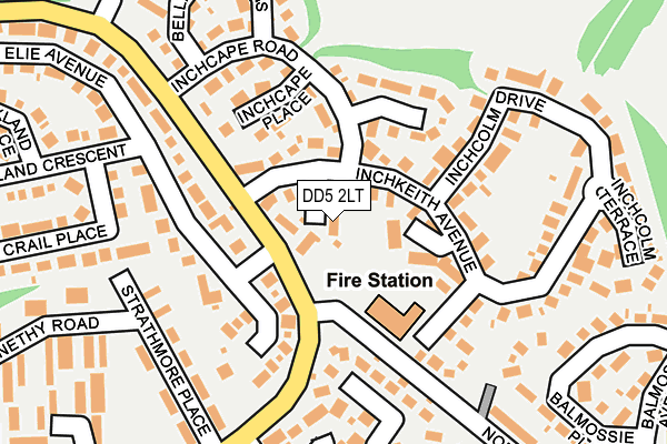 DD5 2LT map - OS OpenMap – Local (Ordnance Survey)