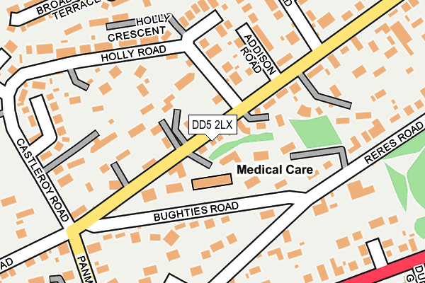 DD5 2LX map - OS OpenMap – Local (Ordnance Survey)