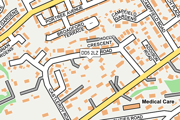 DD5 2LZ map - OS OpenMap – Local (Ordnance Survey)