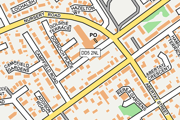 DD5 2NL map - OS OpenMap – Local (Ordnance Survey)