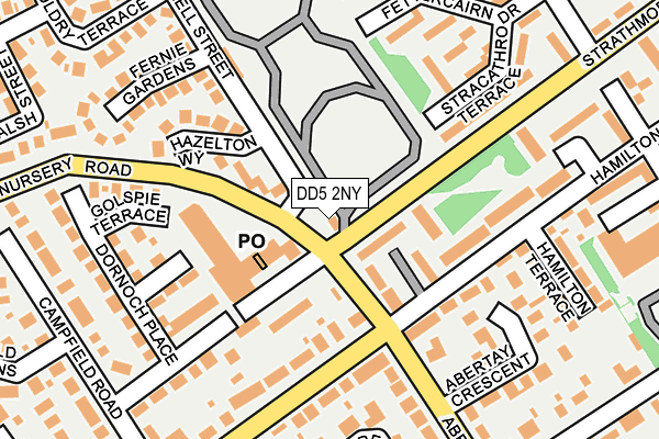 DD5 2NY map - OS OpenMap – Local (Ordnance Survey)