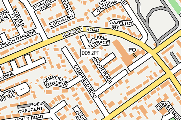 DD5 2PT map - OS OpenMap – Local (Ordnance Survey)