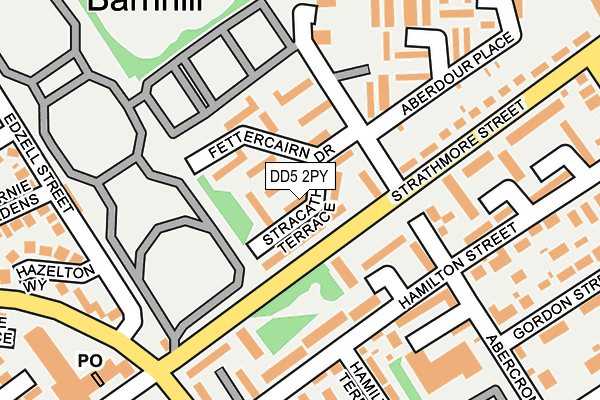 DD5 2PY map - OS OpenMap – Local (Ordnance Survey)