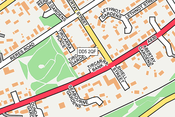 DD5 2QF map - OS OpenMap – Local (Ordnance Survey)