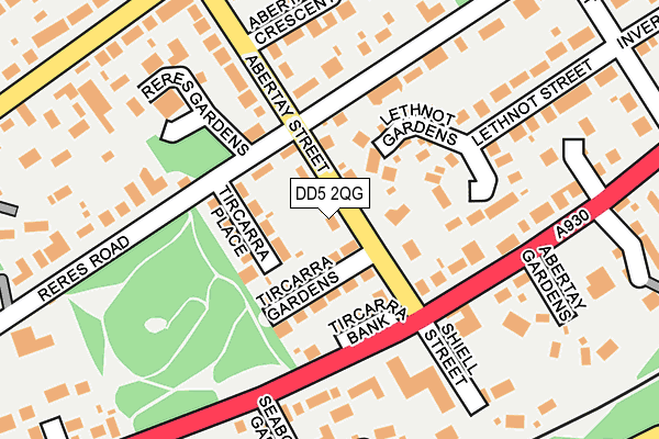 DD5 2QG map - OS OpenMap – Local (Ordnance Survey)