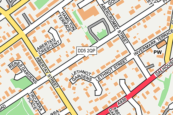 DD5 2QP map - OS OpenMap – Local (Ordnance Survey)