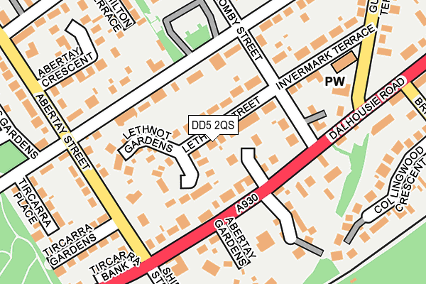 DD5 2QS map - OS OpenMap – Local (Ordnance Survey)