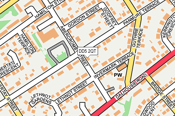 DD5 2QT map - OS OpenMap – Local (Ordnance Survey)