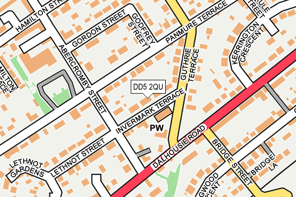 DD5 2QU map - OS OpenMap – Local (Ordnance Survey)