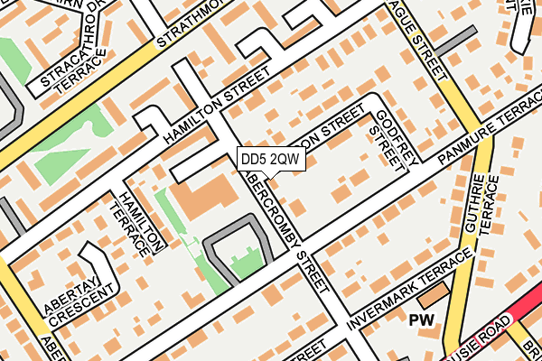 DD5 2QW map - OS OpenMap – Local (Ordnance Survey)
