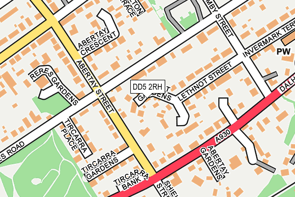DD5 2RH map - OS OpenMap – Local (Ordnance Survey)