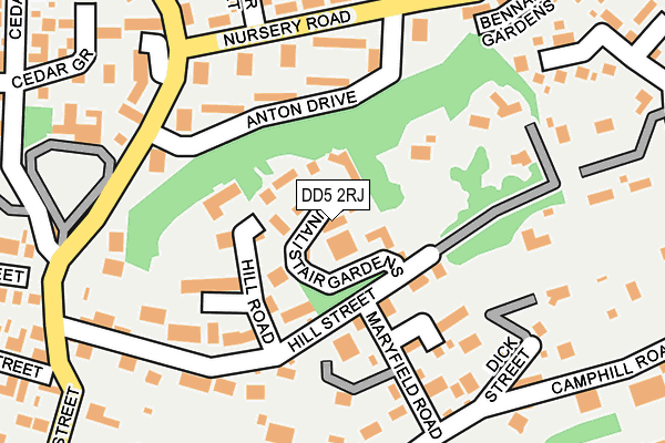 DD5 2RJ map - OS OpenMap – Local (Ordnance Survey)
