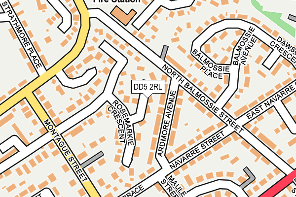 DD5 2RL map - OS OpenMap – Local (Ordnance Survey)