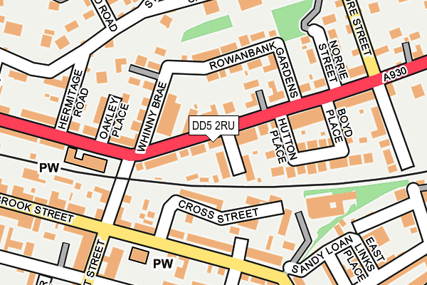 DD5 2RU map - OS OpenMap – Local (Ordnance Survey)