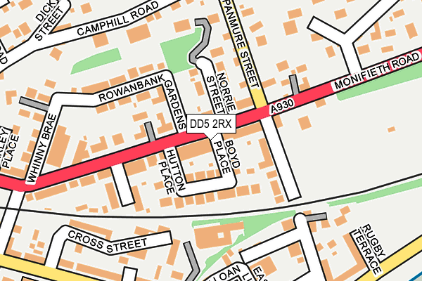 DD5 2RX map - OS OpenMap – Local (Ordnance Survey)