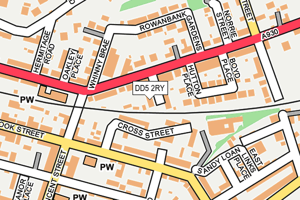 DD5 2RY map - OS OpenMap – Local (Ordnance Survey)