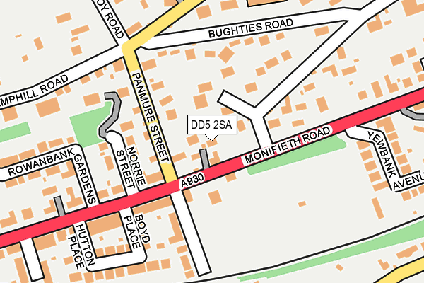 DD5 2SA map - OS OpenMap – Local (Ordnance Survey)
