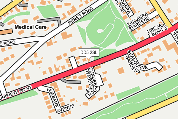 DD5 2SL map - OS OpenMap – Local (Ordnance Survey)