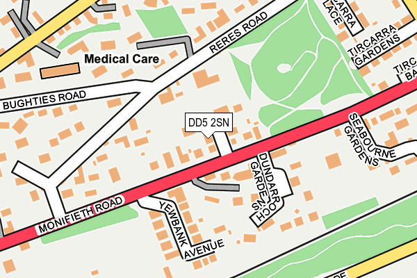 DD5 2SN map - OS OpenMap – Local (Ordnance Survey)