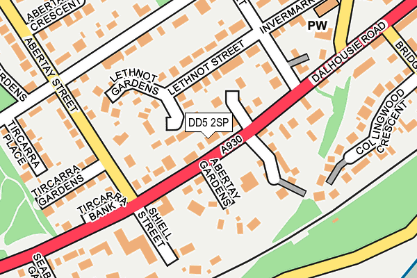 DD5 2SP map - OS OpenMap – Local (Ordnance Survey)