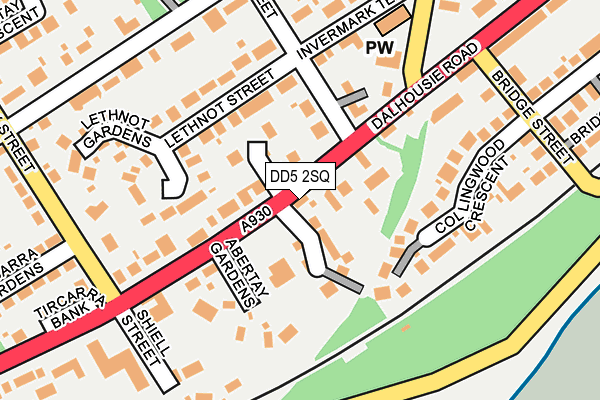DD5 2SQ map - OS OpenMap – Local (Ordnance Survey)