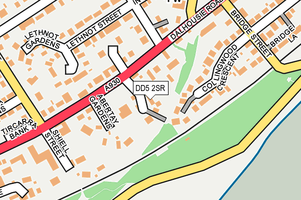 DD5 2SR map - OS OpenMap – Local (Ordnance Survey)