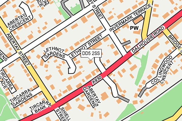 DD5 2SS map - OS OpenMap – Local (Ordnance Survey)