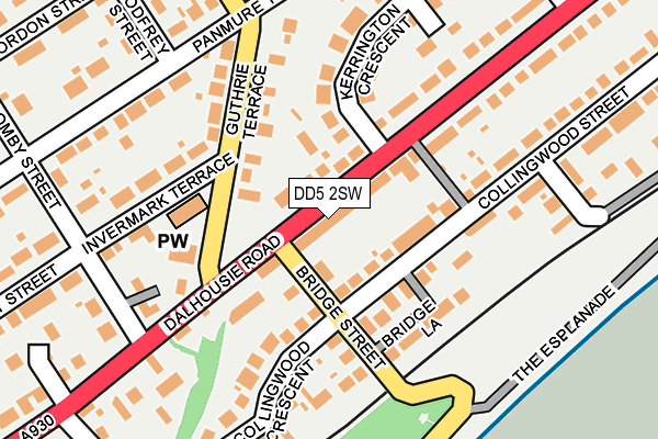 DD5 2SW map - OS OpenMap – Local (Ordnance Survey)