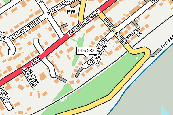 DD5 2SX map - OS OpenMap – Local (Ordnance Survey)