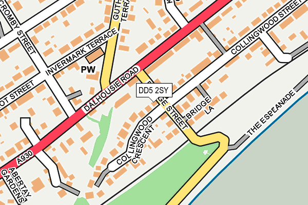 DD5 2SY map - OS OpenMap – Local (Ordnance Survey)