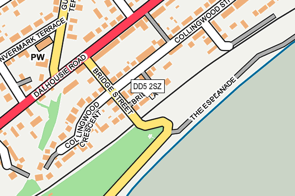 DD5 2SZ map - OS OpenMap – Local (Ordnance Survey)