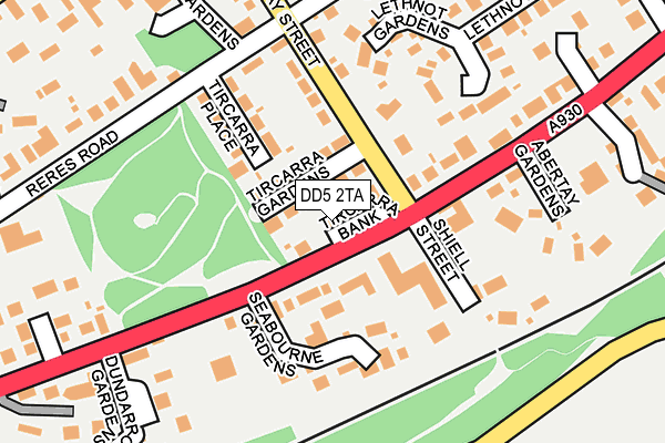 DD5 2TA map - OS OpenMap – Local (Ordnance Survey)