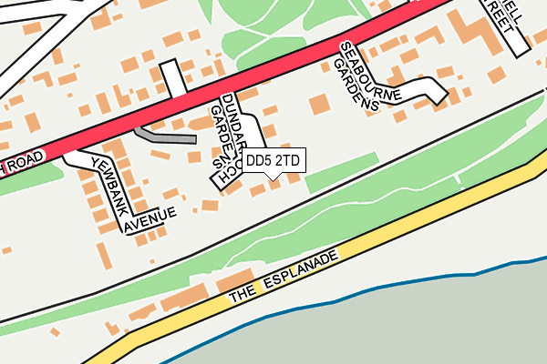 DD5 2TD map - OS OpenMap – Local (Ordnance Survey)