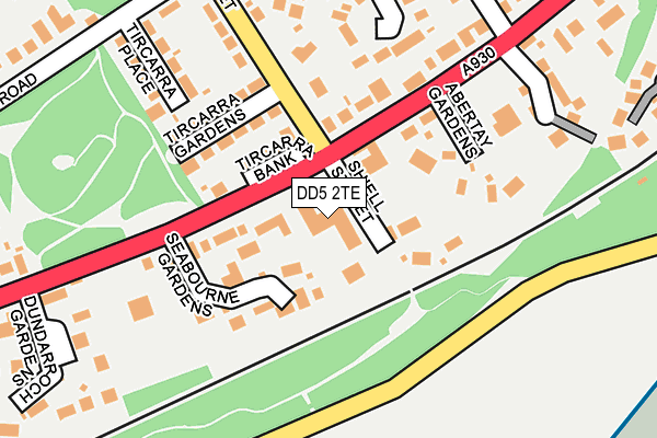 DD5 2TE map - OS OpenMap – Local (Ordnance Survey)