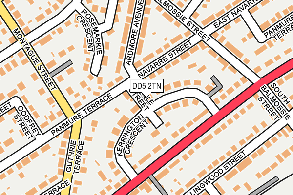 DD5 2TN map - OS OpenMap – Local (Ordnance Survey)