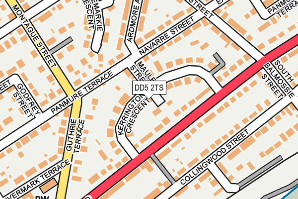 DD5 2TS map - OS OpenMap – Local (Ordnance Survey)